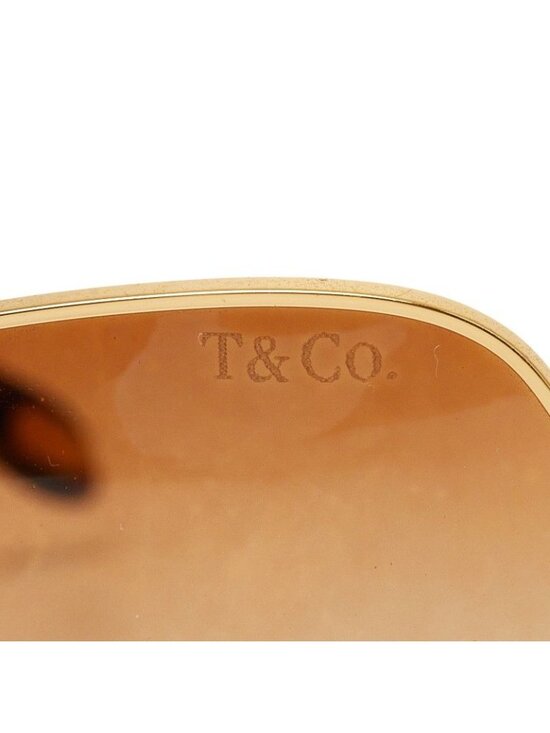 Tiffany & Co Gradient Lens Sunglasses Brown Gold Acetate Rhinestone Plated main image 5